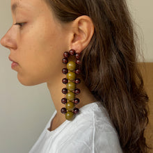 Load image into Gallery viewer, Cuc Earrings [brown/olive]
