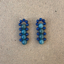 Load image into Gallery viewer, Bombyx earring [dark blue/turquoise]
