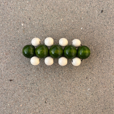 Bombyx hairclip [khaki/white]