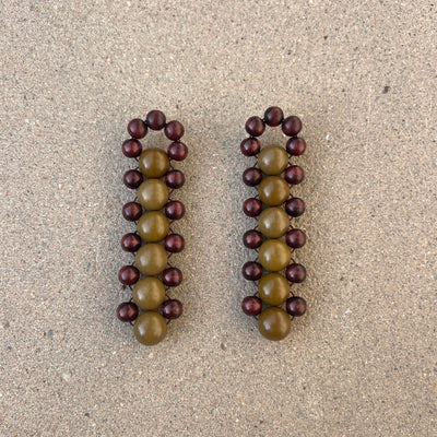 Cuc Earrings [brown/olive]