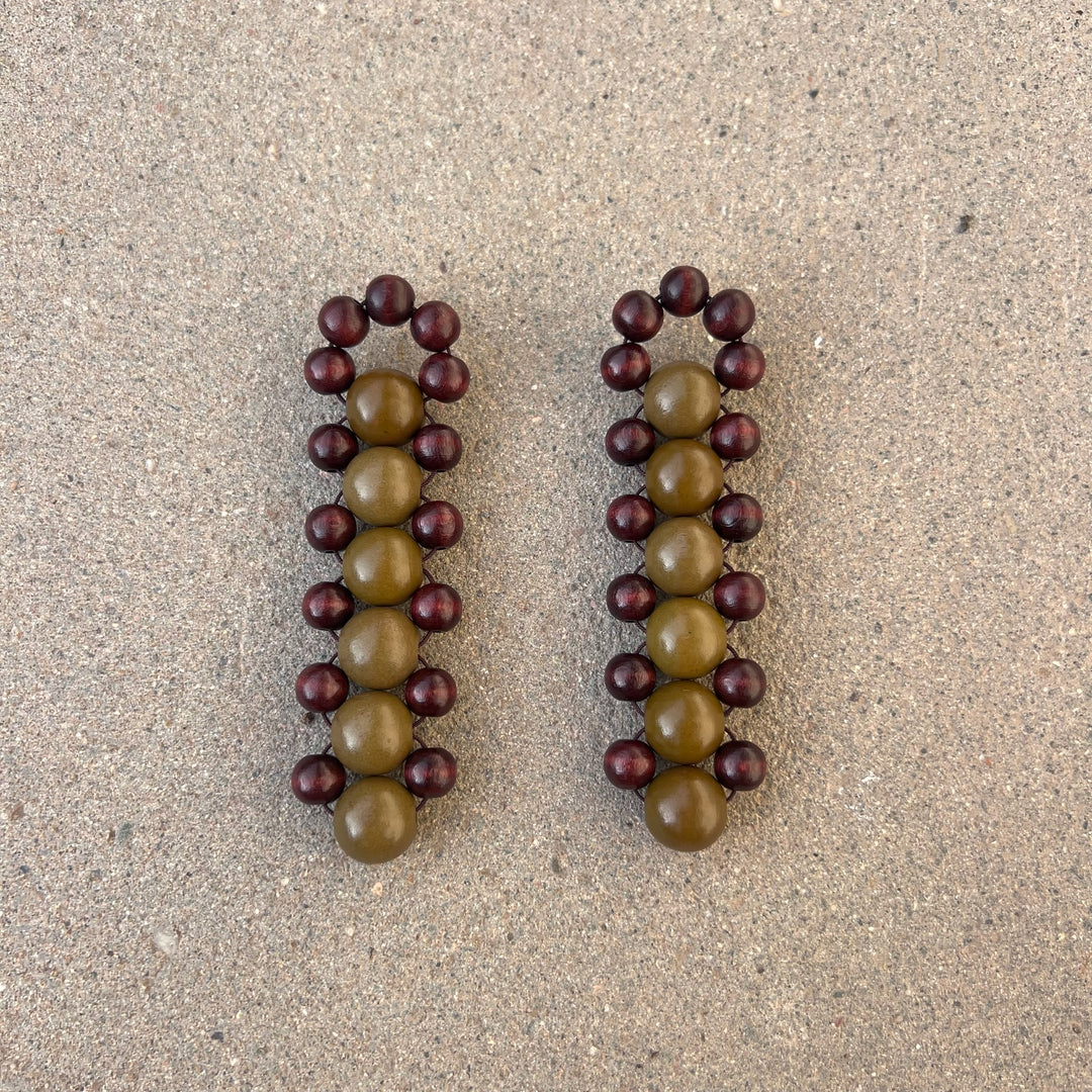 Cuc Earrings [brown/olive]