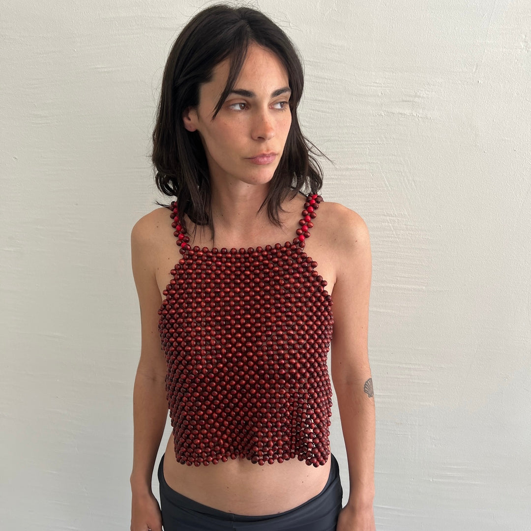 Serica top Redwood/Red