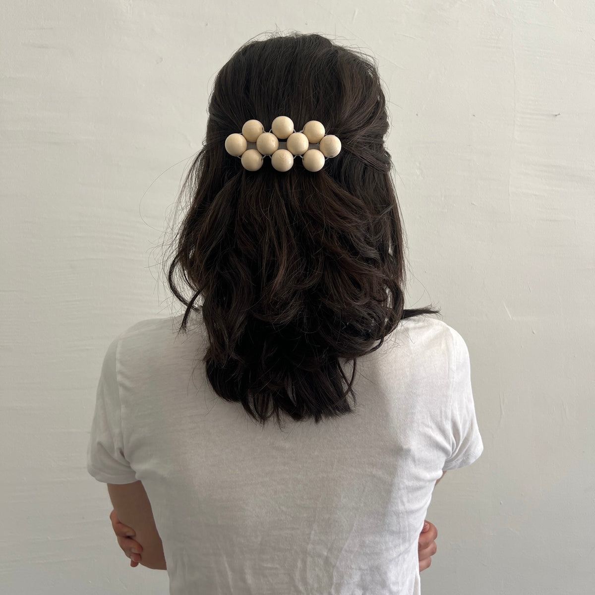Mori big hairclip [white]