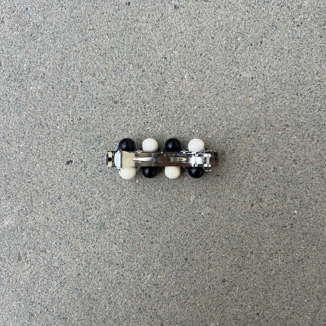 Mori Small hairclip [black/white]