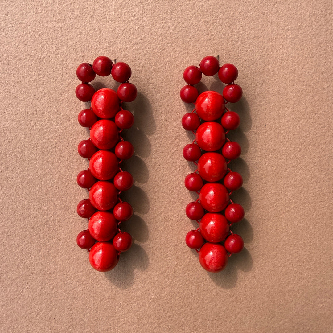 Cuc earrings [red]
