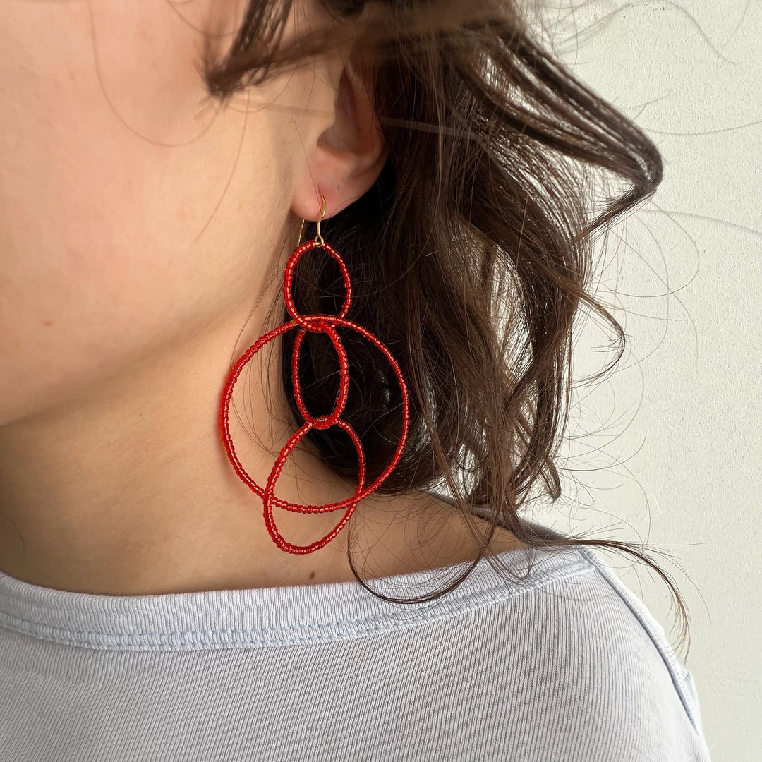 Bakoy earrings [red]
