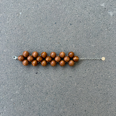 Mori big bracelet [light brown]