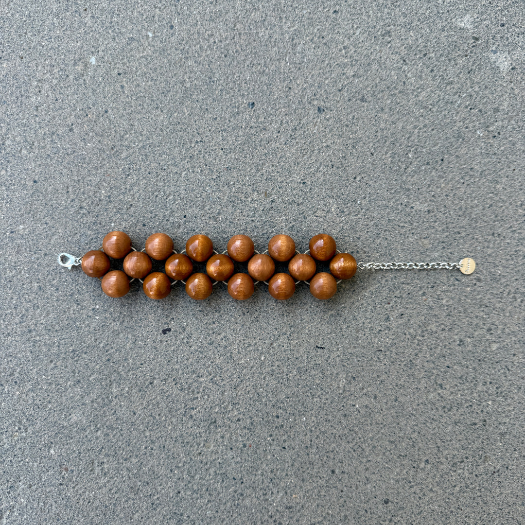 Mori big bracelet [light brown]