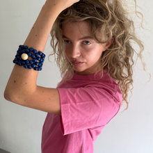 Load image into Gallery viewer, Leizu triple bracelet [dark blue]

